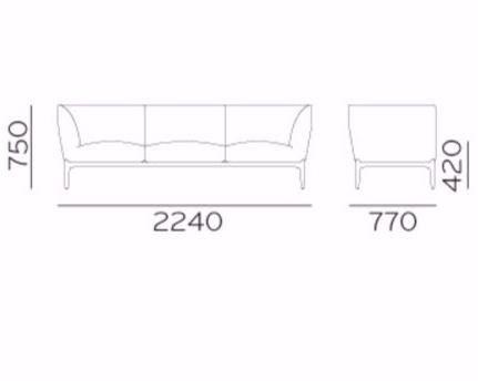 Pedrali Модульный диван на контракт Social Dso2_3aal - Вид №5
