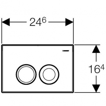 115.125.11.1 смывная клавиша DELTA21 (пластик/бел) Santreyd  - Вид №1