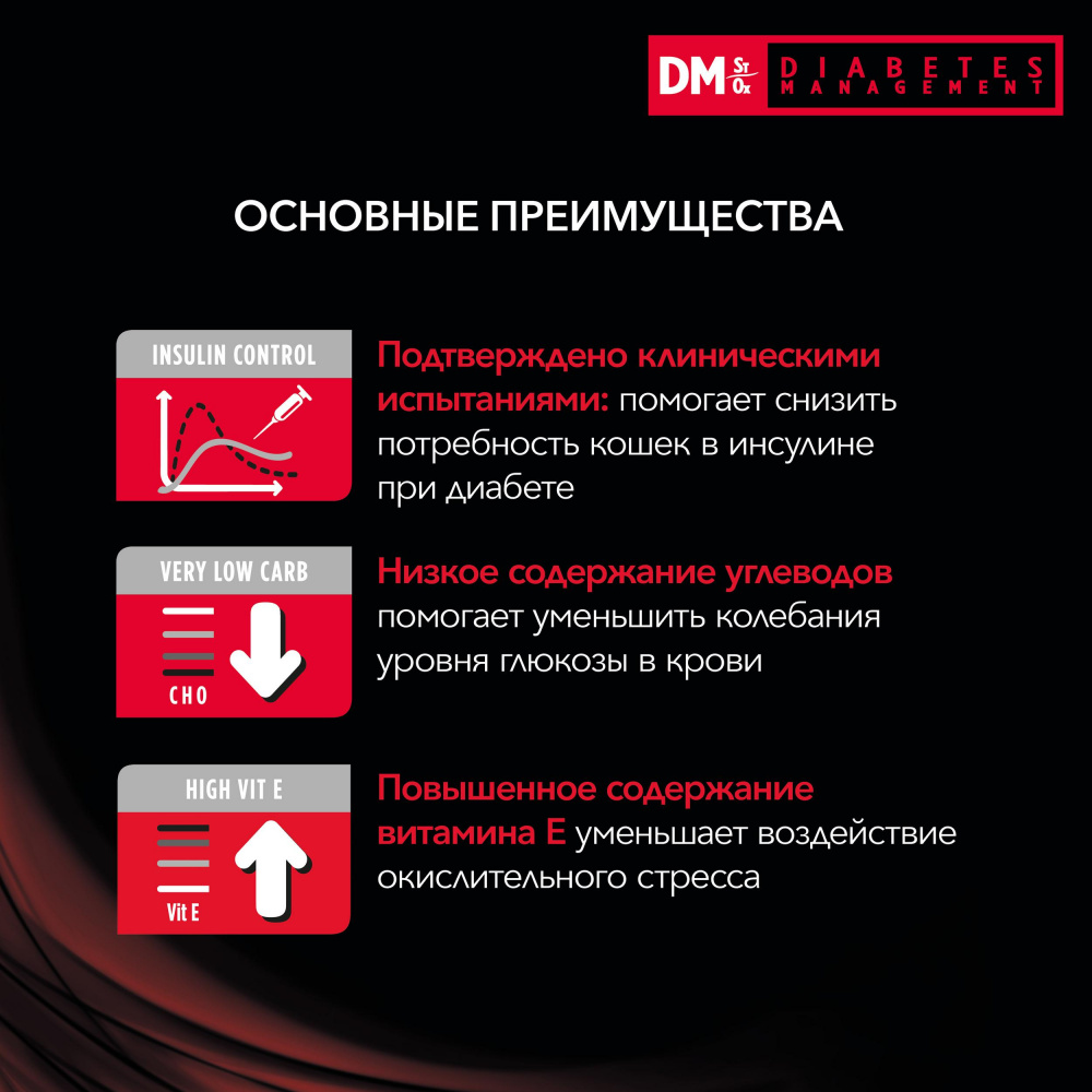 ПР0033173 Корм для кошек Veterinary Diets DM St/Ox при сахарном диабете, курица пауч 85г Pro Plan  - Вид №5