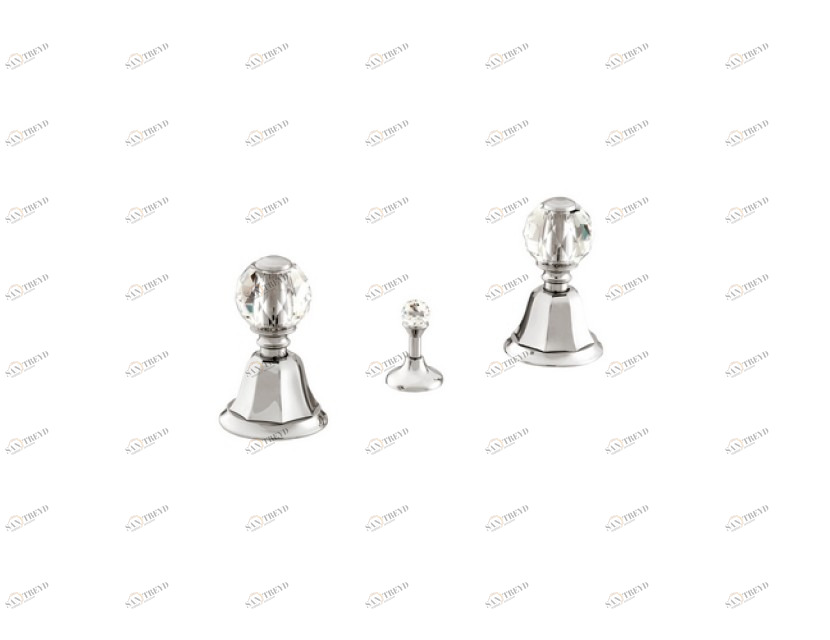 038122.000.00 Биде с тремя отверстиями и кристаллами сваровски Золото 24К Mestre Indica