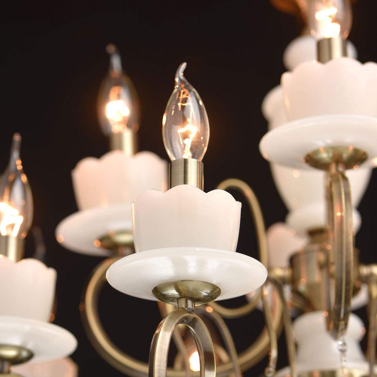 Подвесная люстра MW-Light Свеча 32 683011112 MW-LIGHT ДИЗАЙНЕРСКИЕ, СВЕЧА 186713 Бронза  - Вид №3