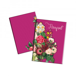 41585 Обложка для паспорта из ПВХ ( 13.3 x 19.1 см) "Цветочная гирлянда" Феникс-Презент