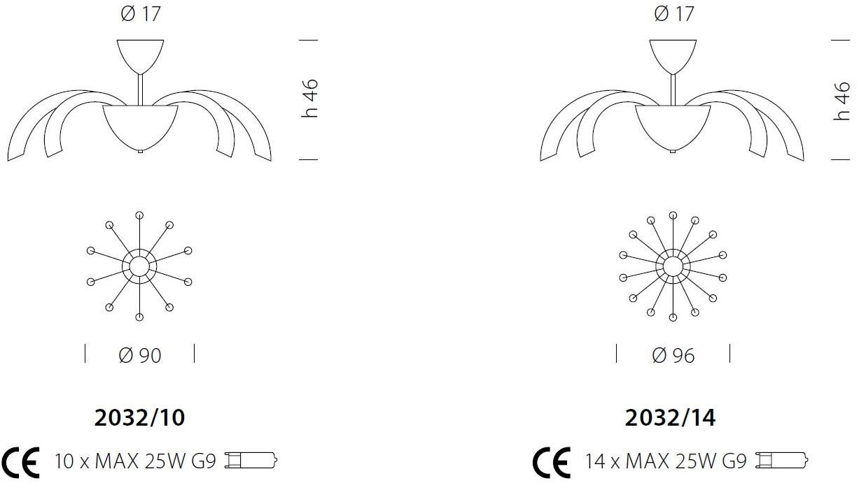 Sylcom Стеклянный потолочный светильник Phoenix 2032 - Вид №2