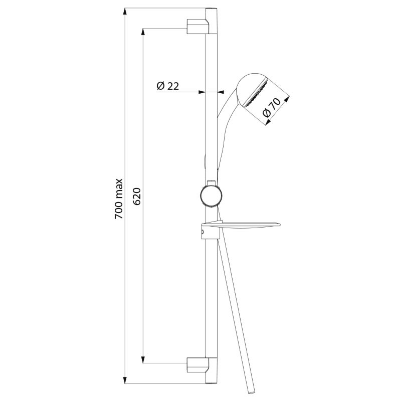 801 Душевой комплект с моноструей DELABIE  - Вид №1