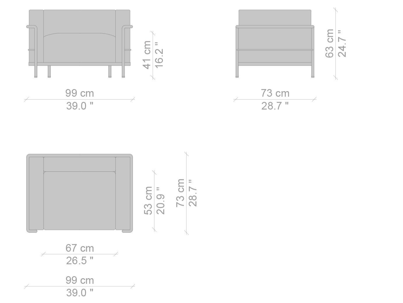 Кресло с подлокотниками CASSINA LC ARCH-00115479 - Вид №5