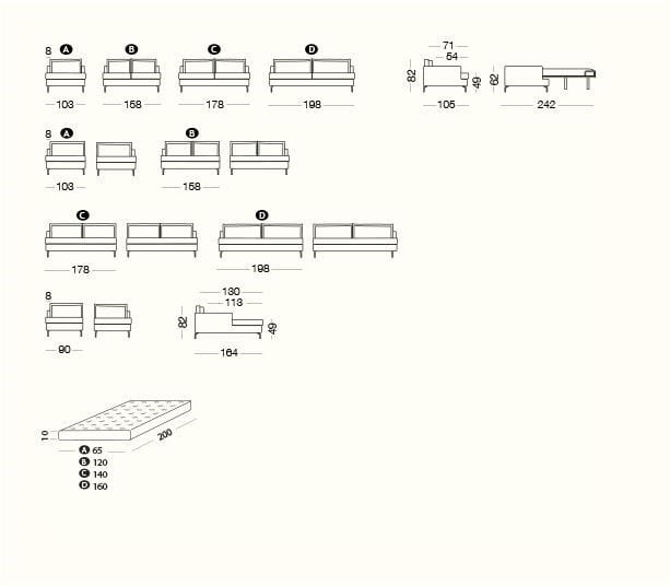Двуспальный диван-кровать из ткани Milano Bedding DAVE ARCH-00145823 - Вид №5