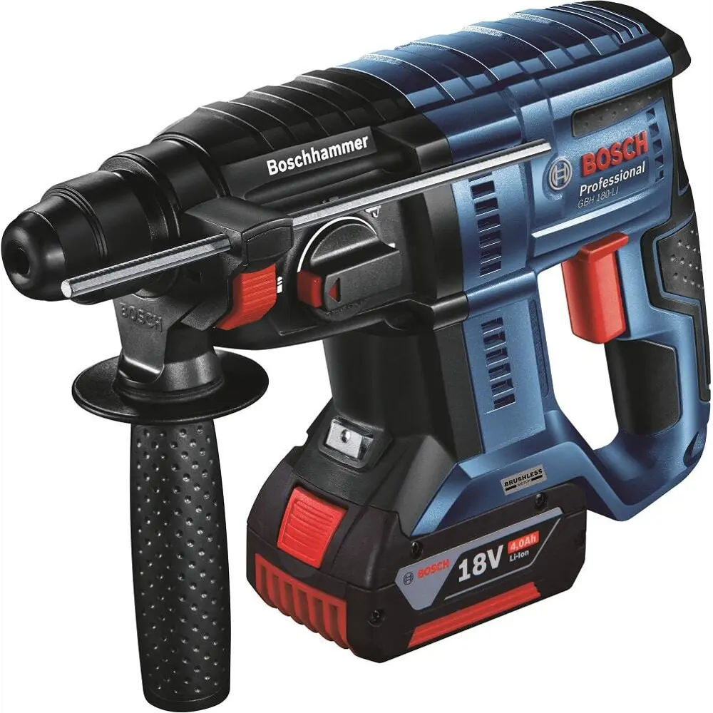 Перфоратор аккумуляторный бесщеточный SDS-plus Bosch GBH 180-LI 611911121, 18 В Li-ion 2x4 Ач, 2 Дж 82805991 STLM-2154191 BOSCH PROFESSIONAL 