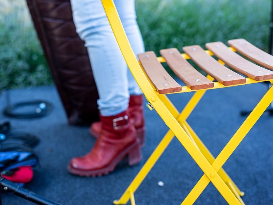 Стальной и деревянный складной садовый стул Fermob Бистро ARCH-00152286 - Вид №3