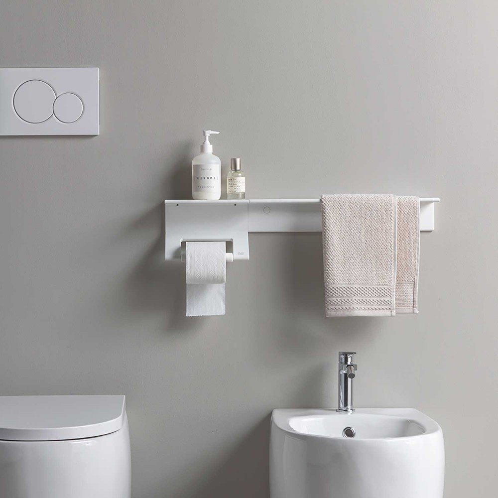 EVLI100EVER Life Design Держатель туалетной бумаги с полкой - Lissom Lissom Непрозрачный белый - Вид №1