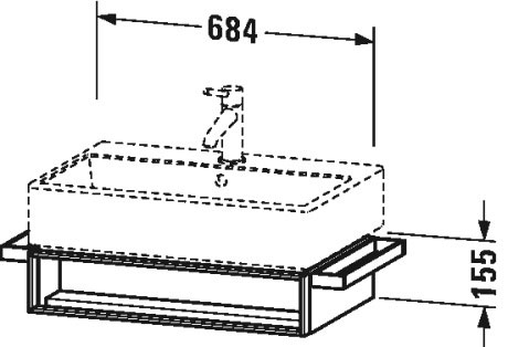 VA602601414 Тумбочка подвесная Vero Air #VA6026 684 x 431 мм Терра, декор Duravit - Вид №1
