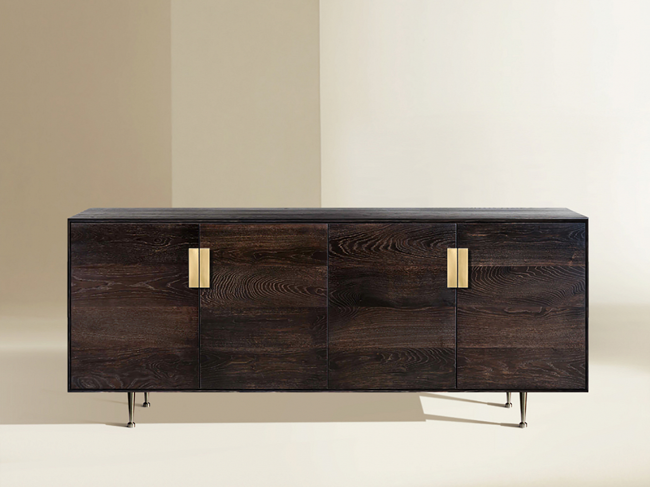 Тумба высокая с 4 дверцами ясень кофейный Bullwood ACWD BULLWOOD 00-3981915 Коричневый  - Вид №1