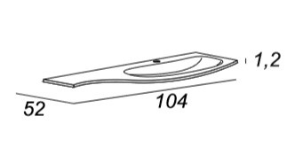 Мебель для ванной CEZARES VAGUE 104 Antacite 44221 - Вид №8