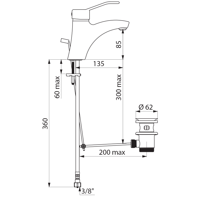 2520EP Смеситель для раковины с балансировкой давления SECURITHERM EP DELABIE  - Вид №1