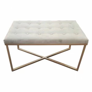 Банкетка бежевая на золотом основании FOR MISS ДИЗАЙНЕРСКИЕ 263981 Золото;бежевый