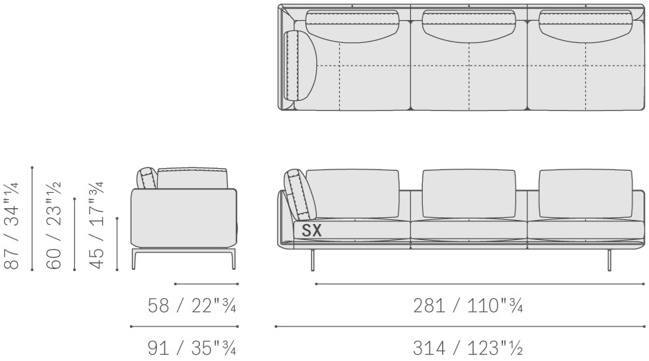 Poltrona Frau Модульный диван из кожи и ткани La collezione - divani e poltrone sun-id-1487212 - Вид №32