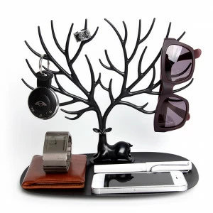 Декоративный органайзер для украшений deer малый черный QUALY  253181 Черный