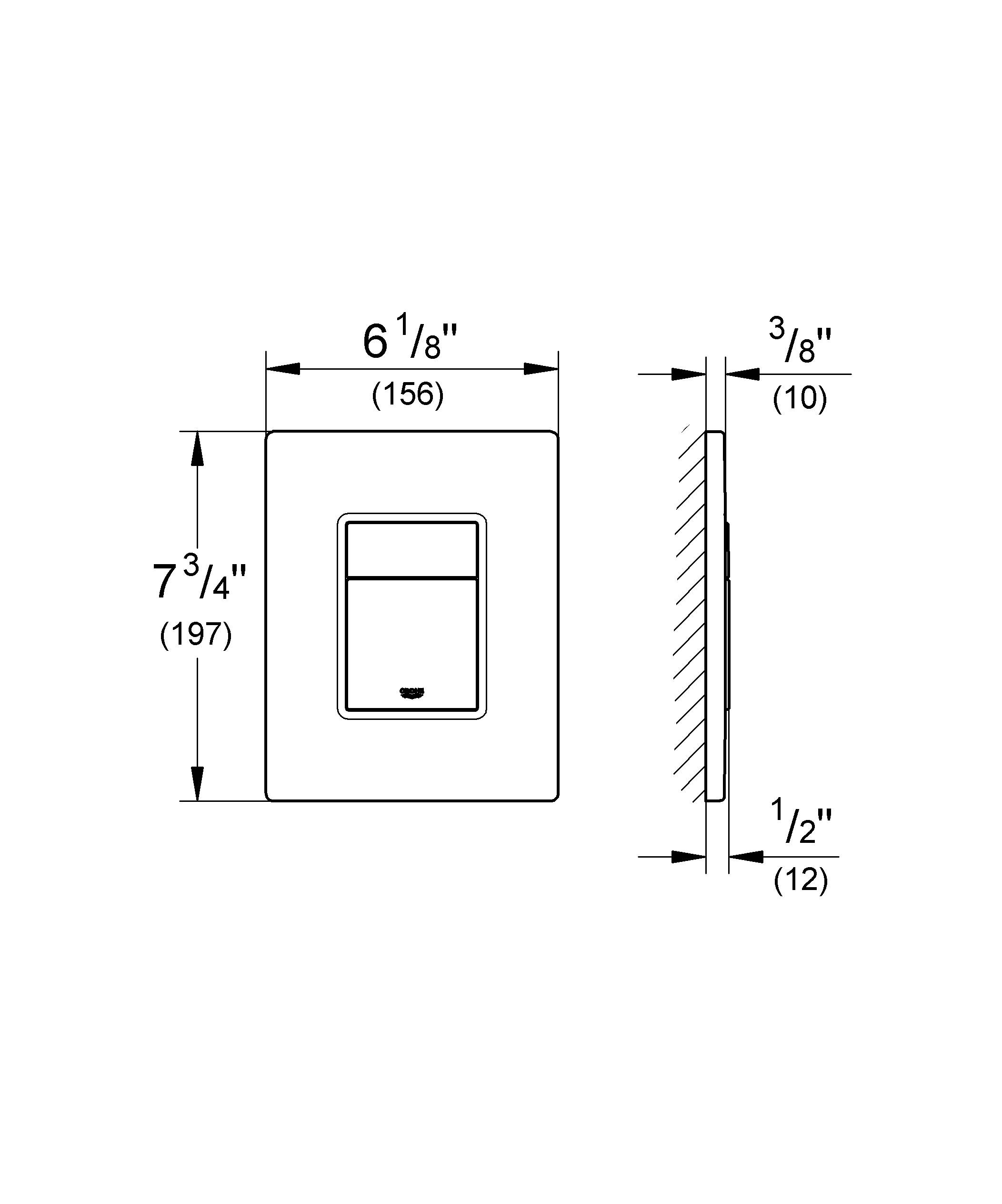 Панель смыва для унитаза GROHE Skate Cosmopolitan, никель глянец (38732BE0) - Вид №1
