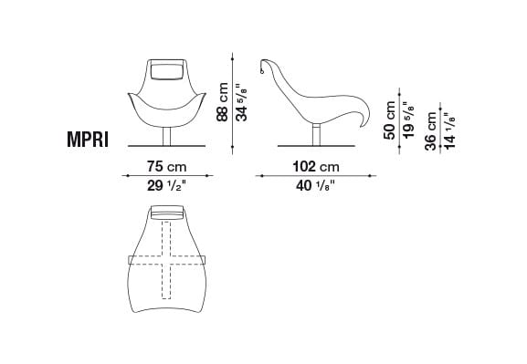 Кожаное кресло B&B Italia Mart ARCH-00100869 - Вид №4