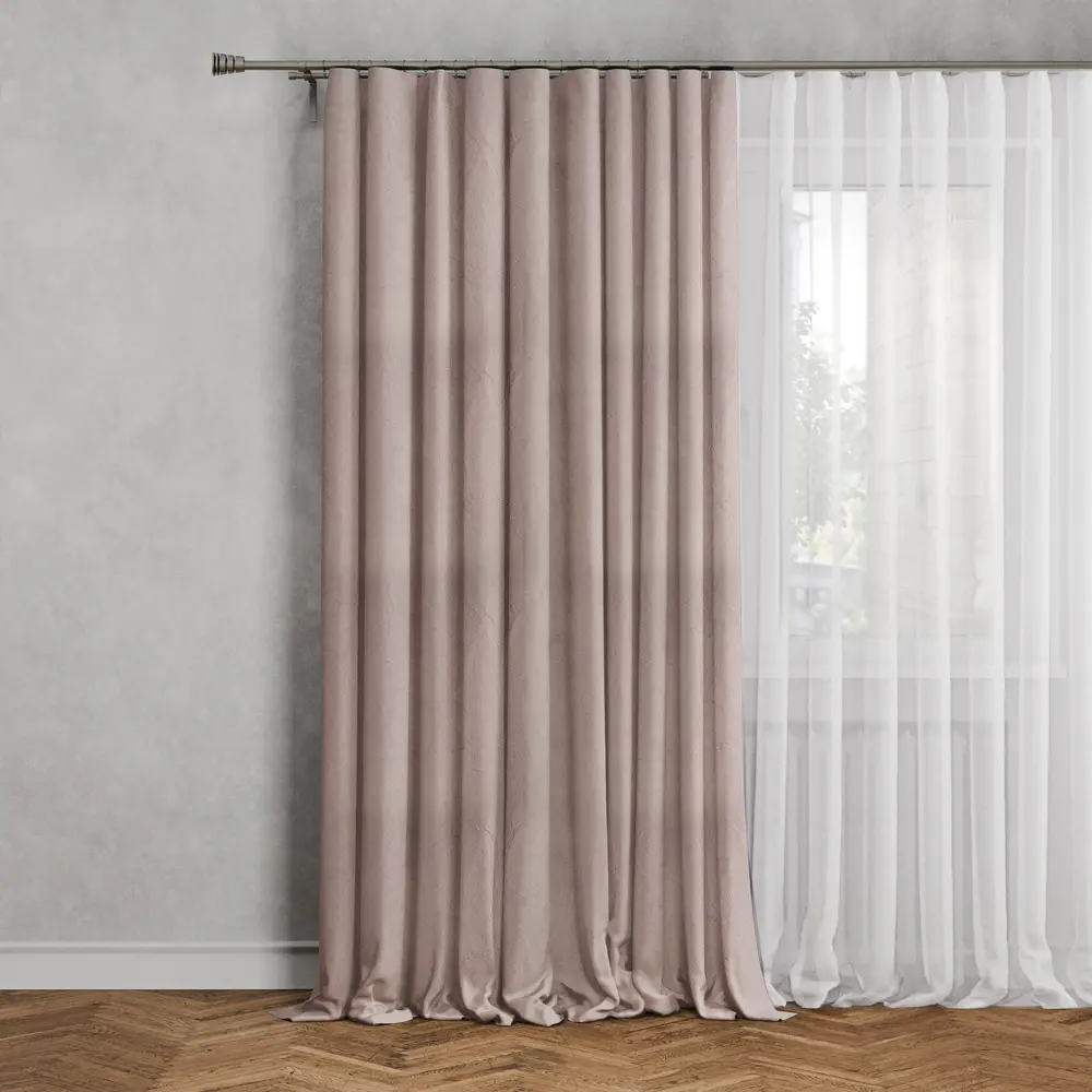 СТОЛИЦА ТЕКСТИЛЯ - Бархатная штора серо-коричневого цвета 140×270 см 89376357 STLM-1569375