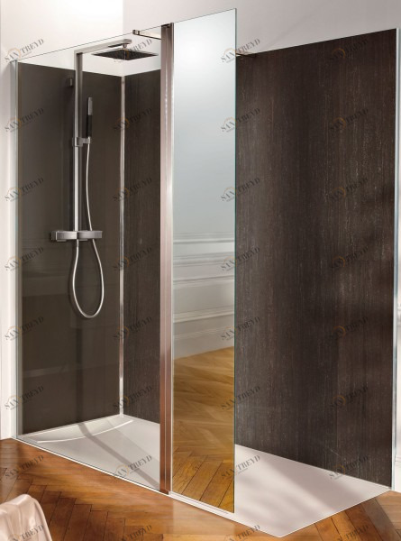 C22WP90L-MZ Фиксированное стеклянное ограждение - зеркальная поворотная панель Jacobdelafon CONTRA Santreyd