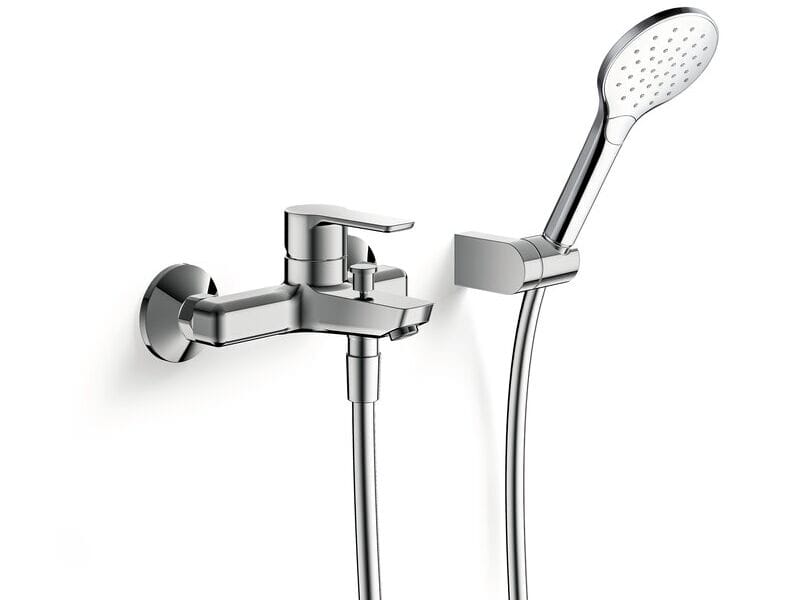 Настенный смеситель для ванны с ручным душем CRISTINA Rubinetterie Prime ARCH-00046951