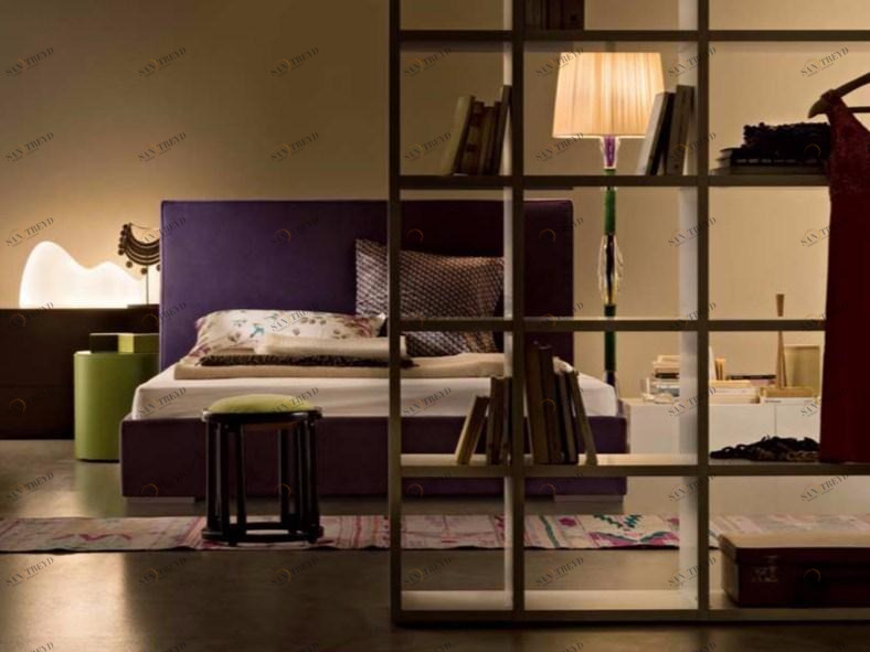 Lema Кровать из ткани с мягким изголовьем sun-id-1415910