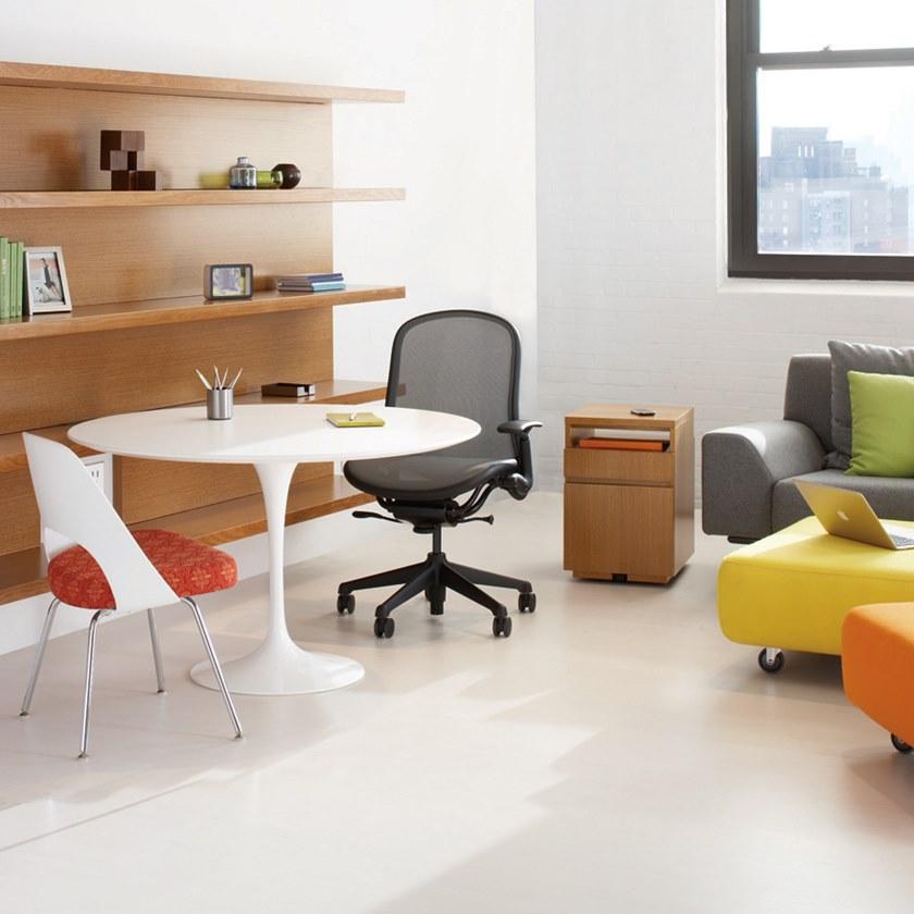 KNOLL Круглый стол со столешницей из ламината и алюминиевым основанием Tulip sun-id-1390445 - Вид №3