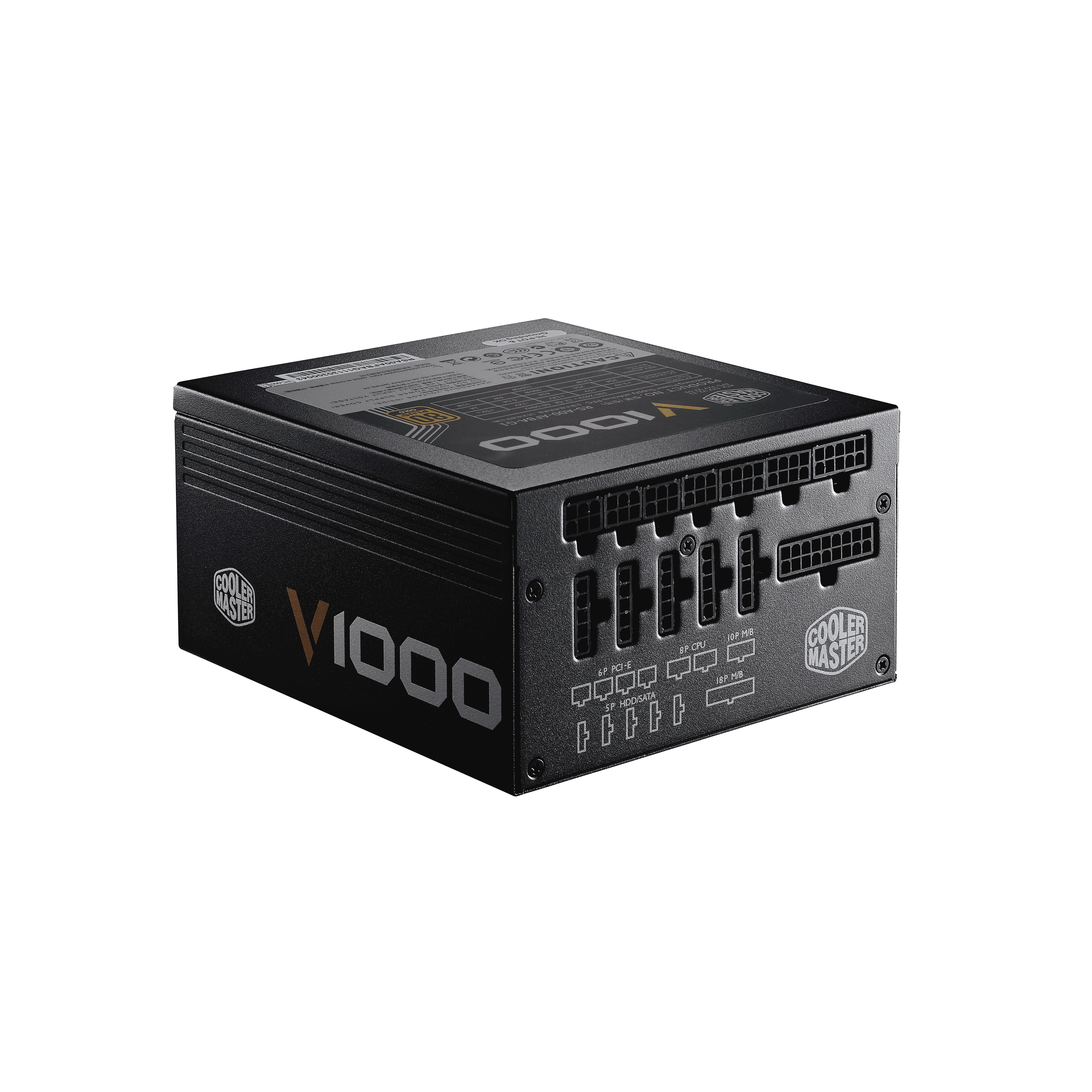 RSA00-AFBAG1-EU Power supply v1000, 1000w, atx, 135mm, 9xsata, 8xpci-e(6+2), apfc, 80+ gold Cooler Master Santreyd  - Вид №1