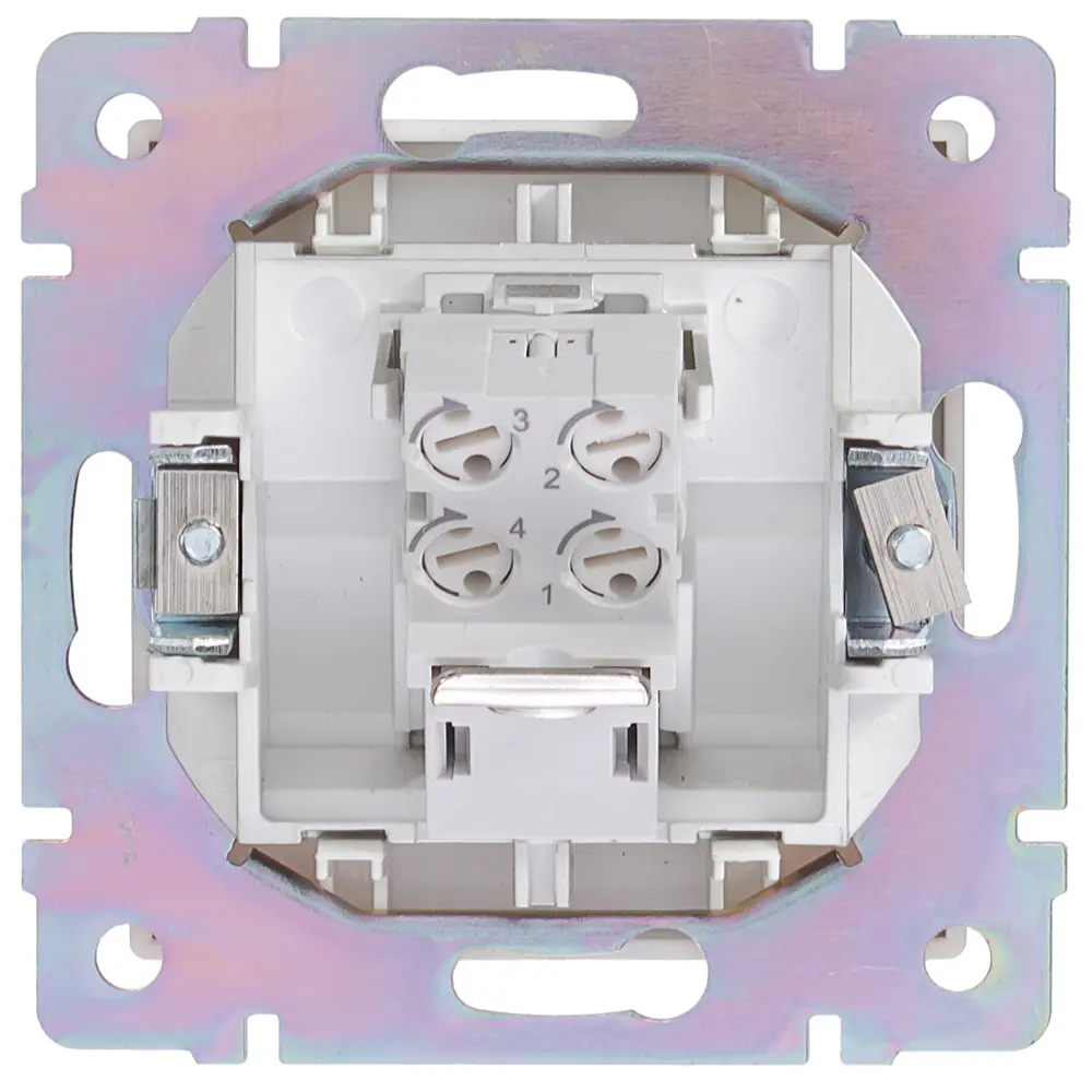 Телефонная розетка встраиваемая Werkel RJ11, цвет серебряный Встраиваемые механизмы STLM-2068193 - Вид №3