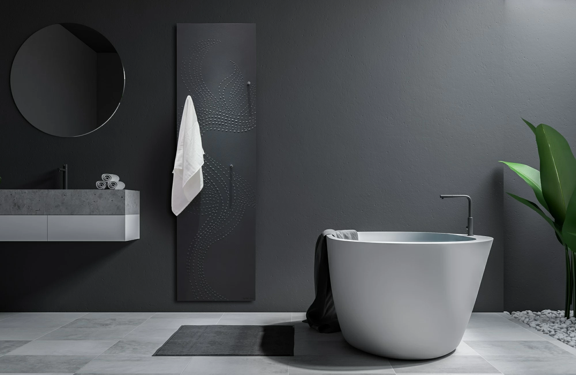 Электрический радиатор 200 x 50 cm Fleur d’eau Cinier  1200 Вт sun-id-1218149 - Вид №1