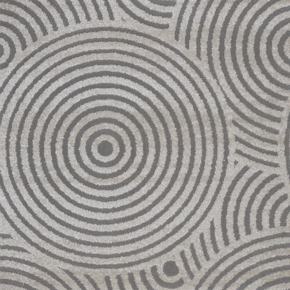 РОЯЛТАФТ Ковровое покрытие Фризе Тач с круговым узором, бежевый 4 метра 89337430 STLM-1324239