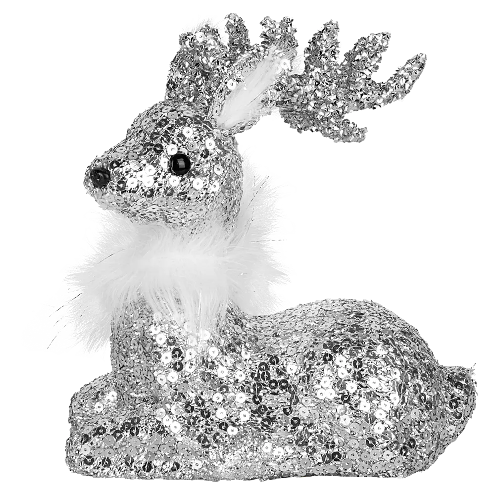 89368047 Декоративная фигура Олень 20x13 см серебристый STLM-1537199 Santreyd Christmas - Вид №3