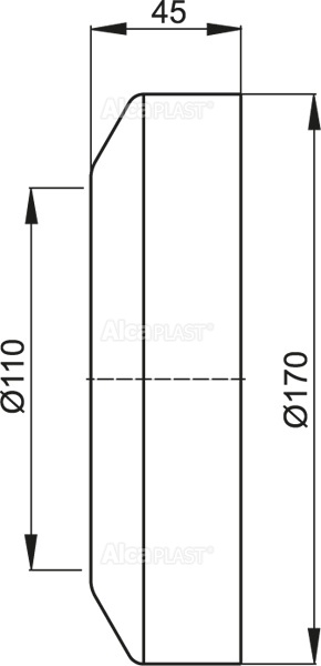 Обрамление для унитаза малое DN110 ALCAPLAST A98 - Вид №1