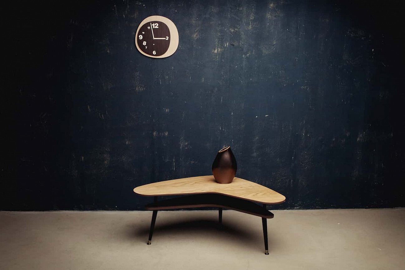 Журнальный столик с полкой кейл "Бумеранг" WOODI  00-3966166 Беленый дуб;бежевый;зеленый  - Вид №3