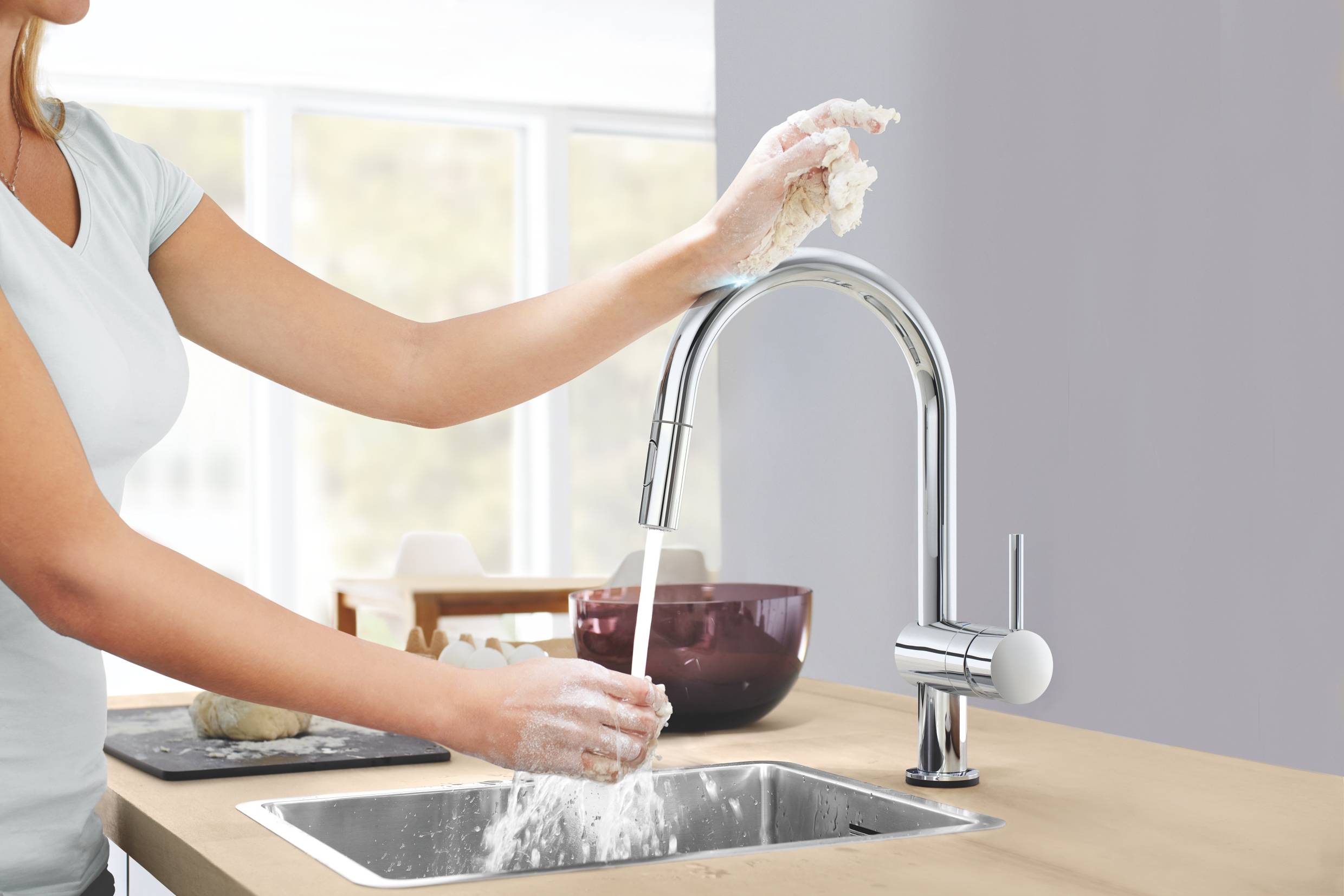 Смеситель для кухни GROHE Minta Touch сенсорный, хром (31358002) - Вид №4