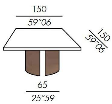 Meridiani Квадратный деревянный обеденный стол Gong sun-id-1352416 - Вид №7
