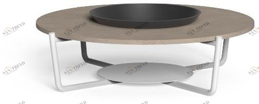 Talenti Круглый садовый столик из мрамора Domino Domtct