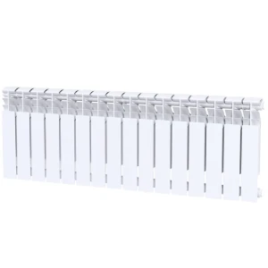 Радиатор секционный Le Heat Bimetal 350/90 16 секций боковое подключение биметалл белый