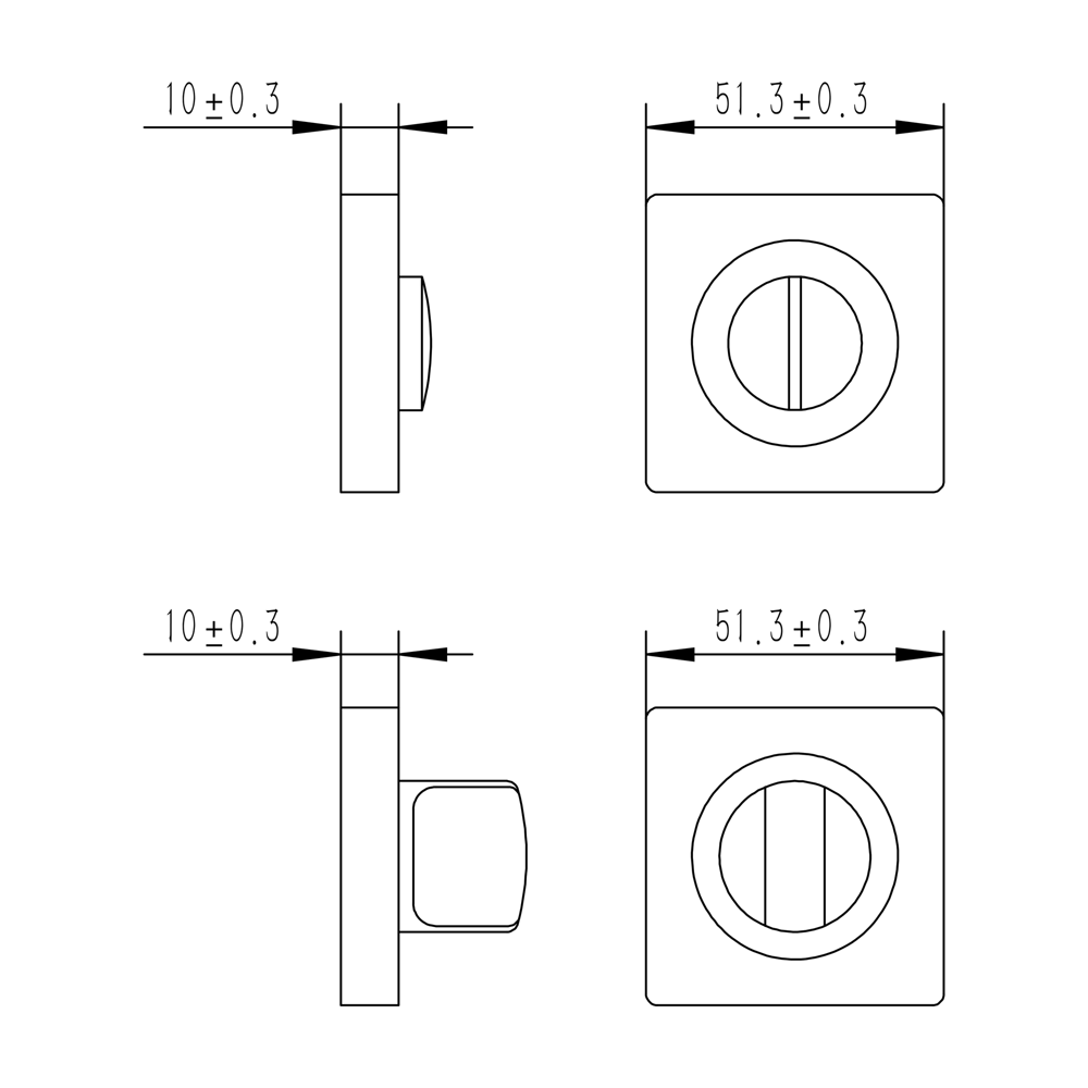 Завертка дверная Edson EDS-WC-QR1 алюминий цвет черный STLM-2205294 - Вид №4