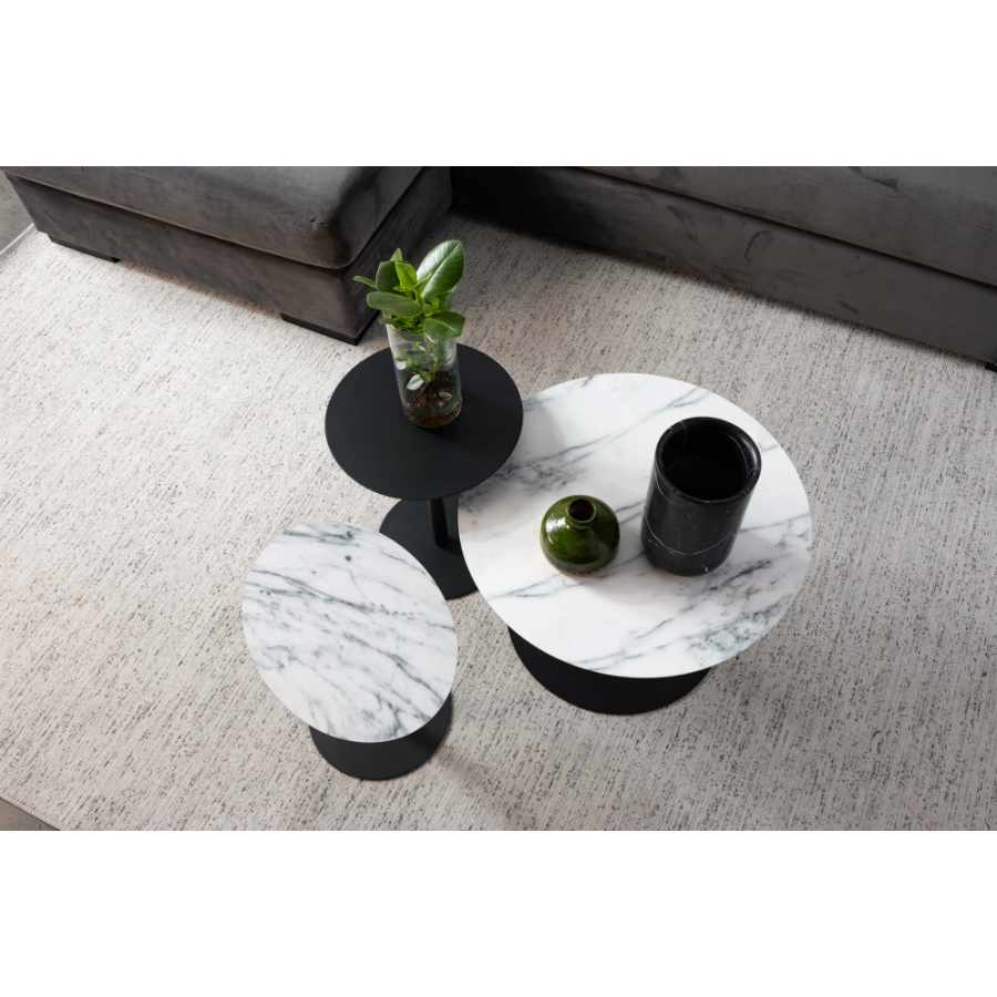 Столик круглый Snow, черный, маленький Zuiver 2300152 - Вид №2