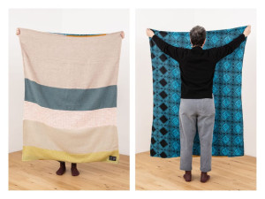 Двусторонний плед из шерсти и хлопка