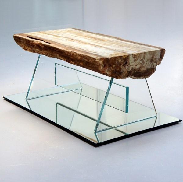 ANTICO TRENTINO Низкий круглый журнальный столик из полимера Tavoli in legno pietrificato sun-id-1452581 - Вид №18