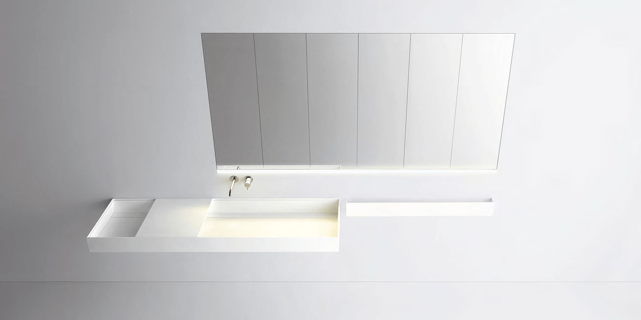 Комбинация ванной комнаты S103 в отделке UNIQUE Corian MILLDUE SINTESI SINTESI103 - Вид №1