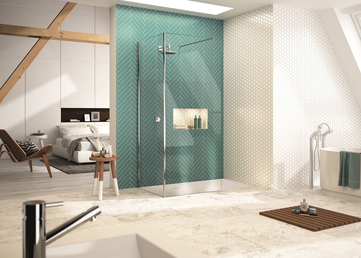 Душевая перегородка M8SW221 Merlyn 8 Series Хромированный - Вид №4