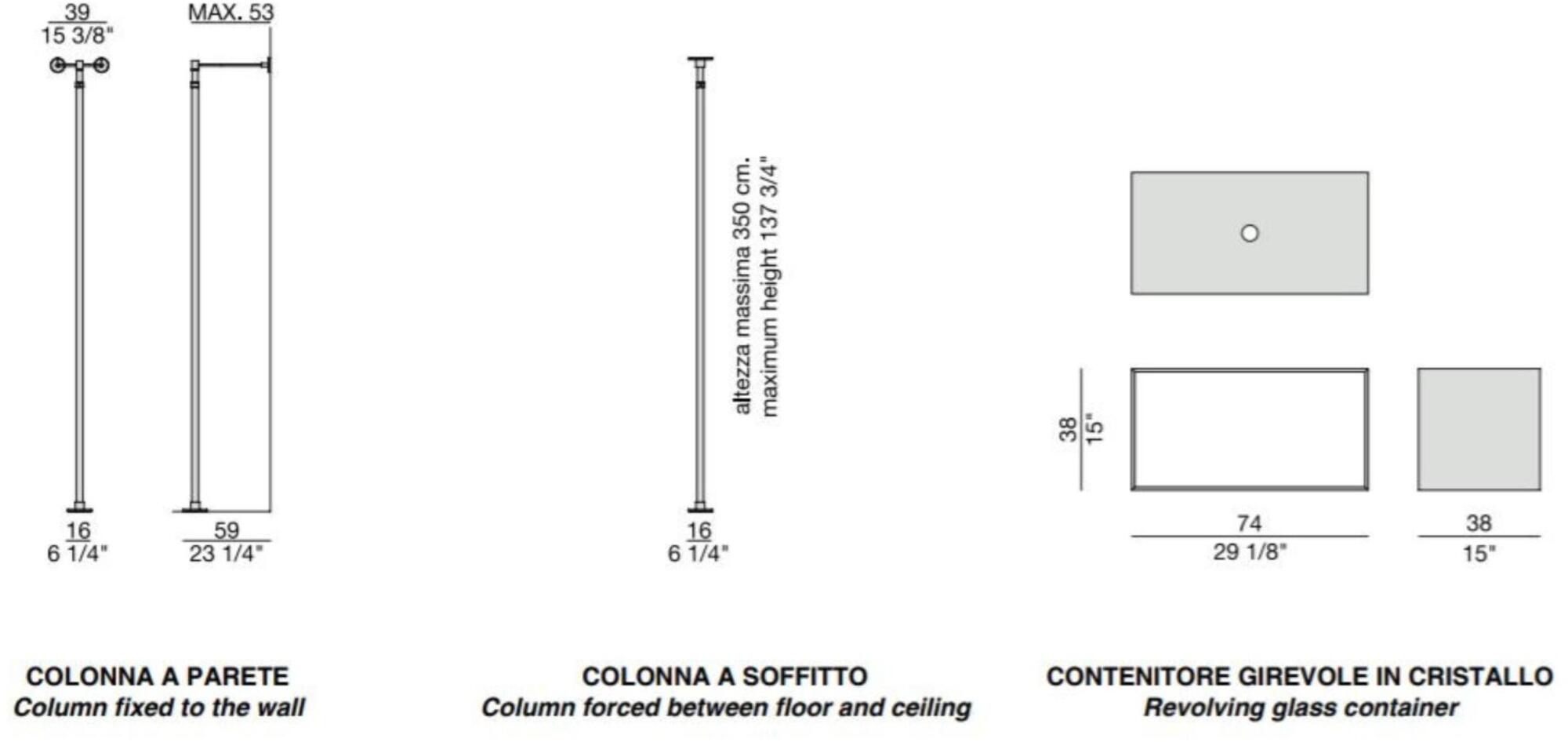 Porada Книжный шкаф двусторонний стеклянный Iron sun-id-1448666 - Вид №2