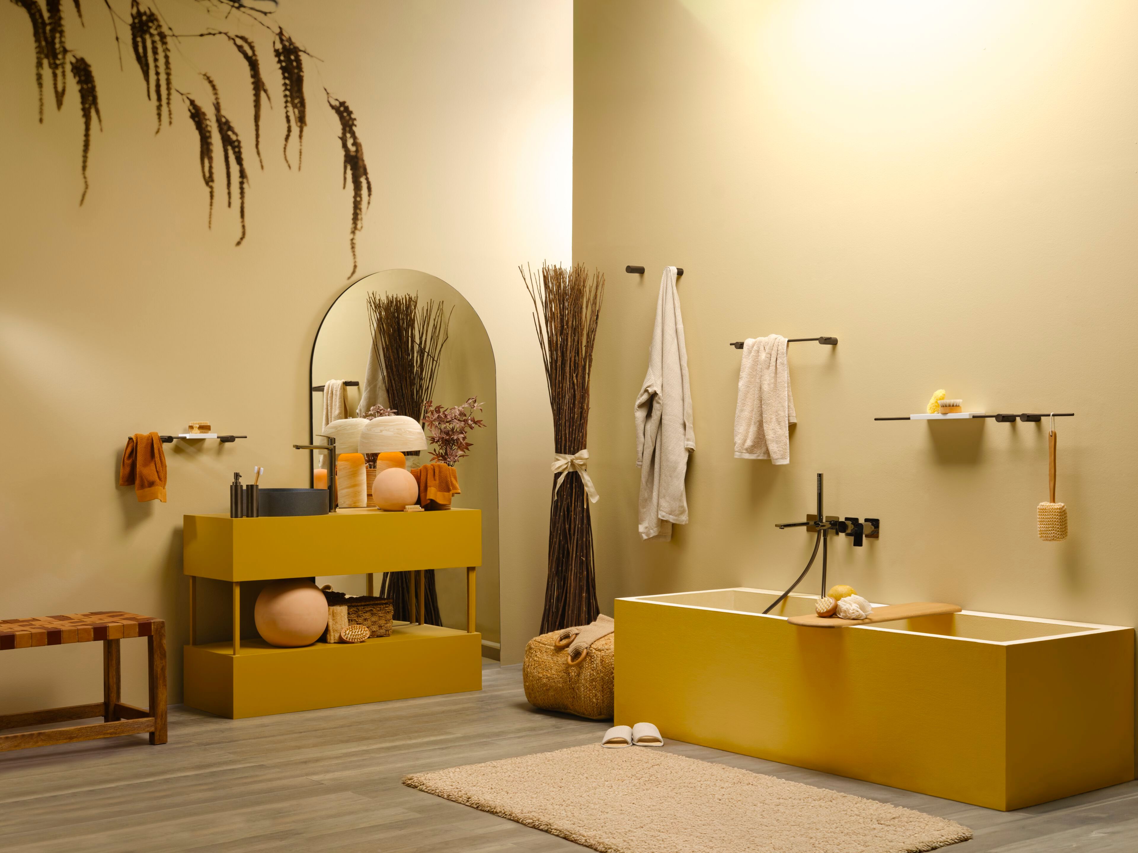 Латунный настенный встраиваемый смеситель для ванны с переключателем Ritmonio Haptic S ARCH-00135159 - Вид №2