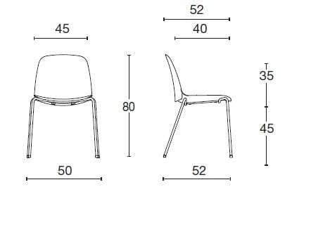 Стул для конференций из полипропилена с откидным верхом Diemme Kire ARCH-00092521 - Вид №3
