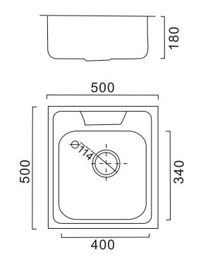 HBD5050-06 Кухонная мойка , сталь микродекор Haiba  - Вид №2