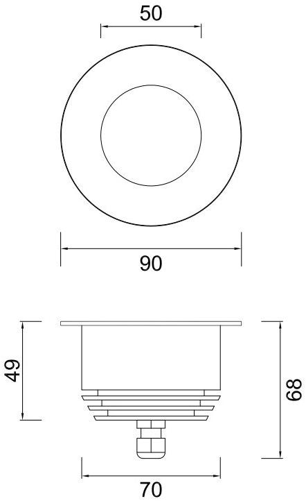 ENGI Светодиодный точечный светильник для улицы из алюминия  En3220 marble  - Вид №5