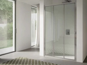 DISENIA Душевая кабина стеклянная ниша с раздвижной дверцей 4.0